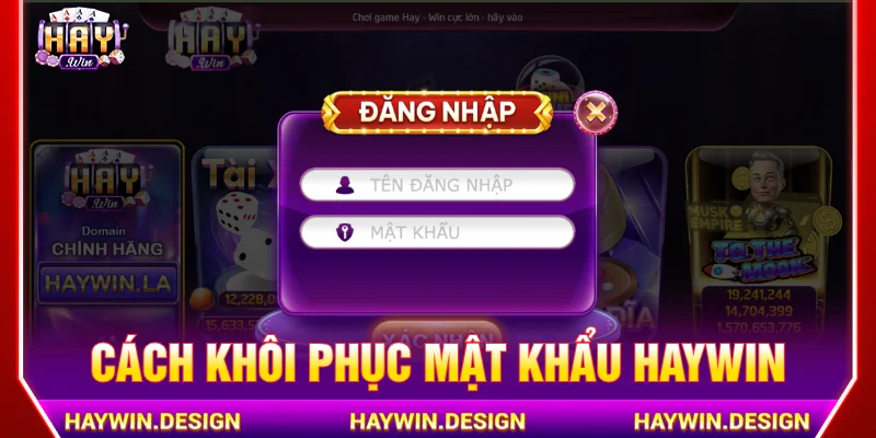 Cách khôi phục khi quên mật khẩu HAYWIN 