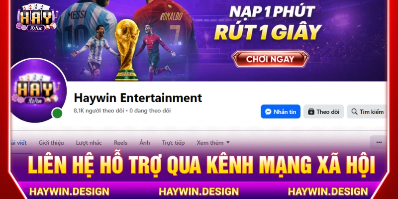 Cách liên hệ với HAYWIN trên phương tiện xã hội