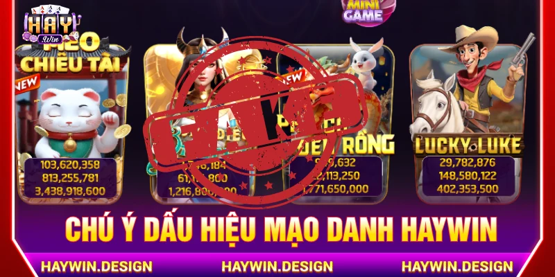 Chú ý dấu hiệu giả mạo HAYWIN