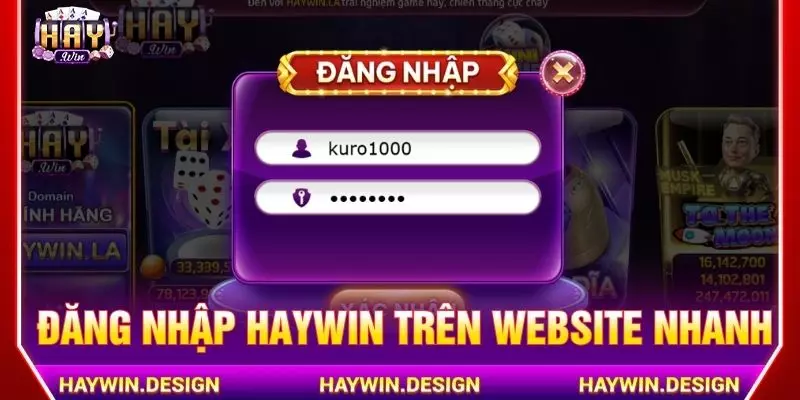Cách đăng nhập Haywin trên website siêu nhanh